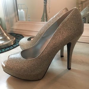 Silver Sparkle Heels